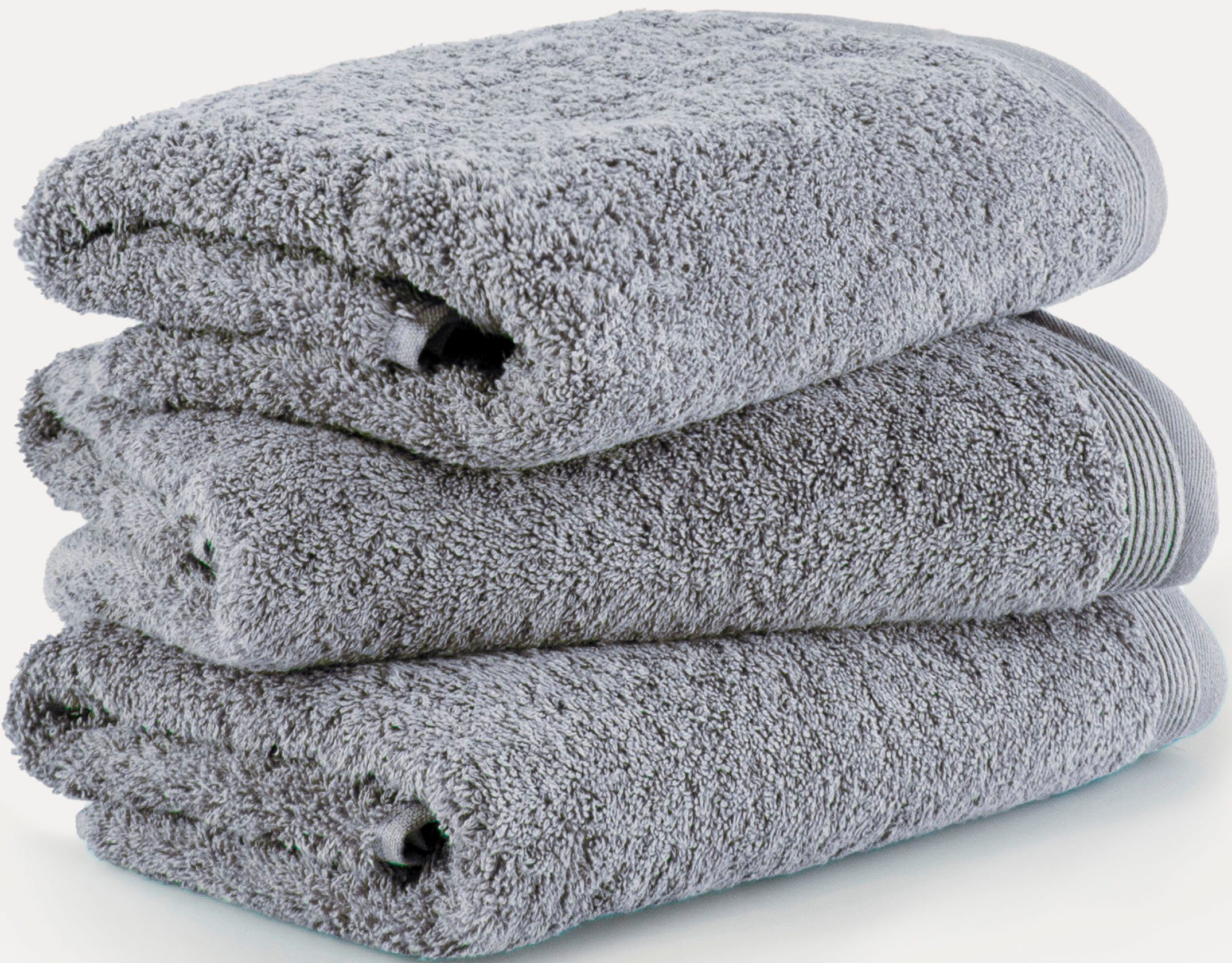 Möve Handtuch Superwuschel, Walkfrottee (Set, 3-St), Handtuch mit Bordüre, 100% Premium Cotton Baumwolle, einfarbig, weich