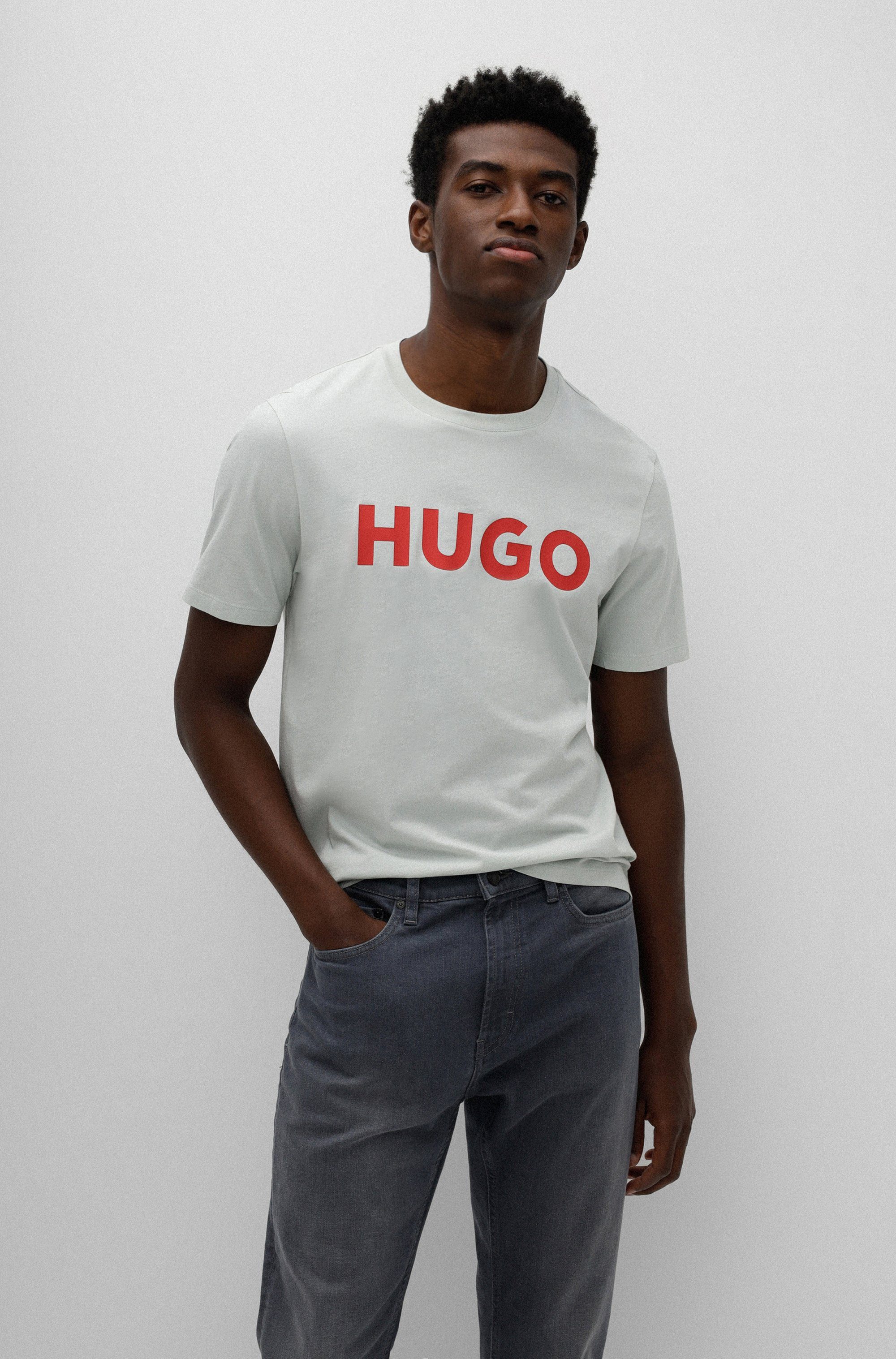 HUGO T-Shirt Dulivio Rundhalsausschnitt, Regular Fit, Must have Basic
