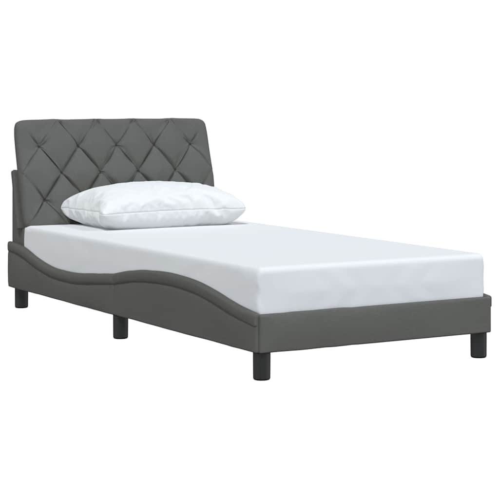 vidaXL Bett Bettgestell ohne Matratze Dunkelgrau günstig online kaufen