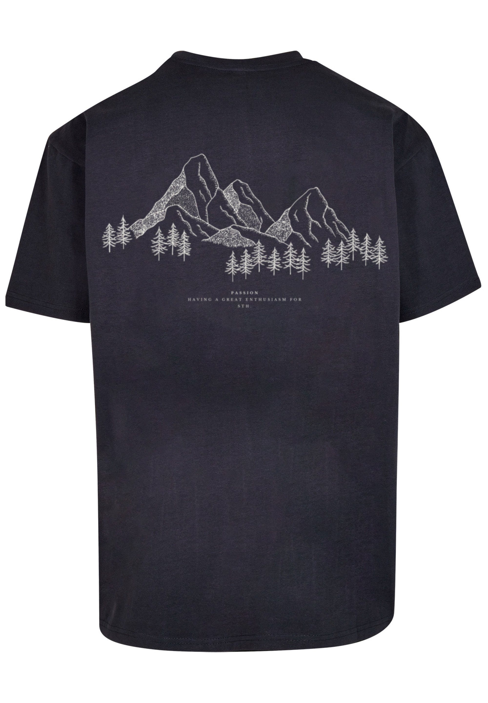Ski F4NT4STIC navy Berge Urlaub T-Shirt Schnee Winter Print Mountain