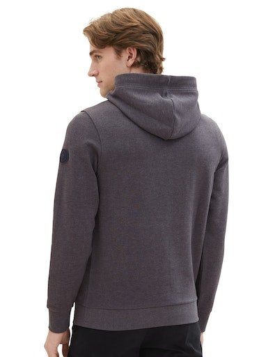 grey Sweatshirt dark Frontprint TOM mit TAILOR großem
