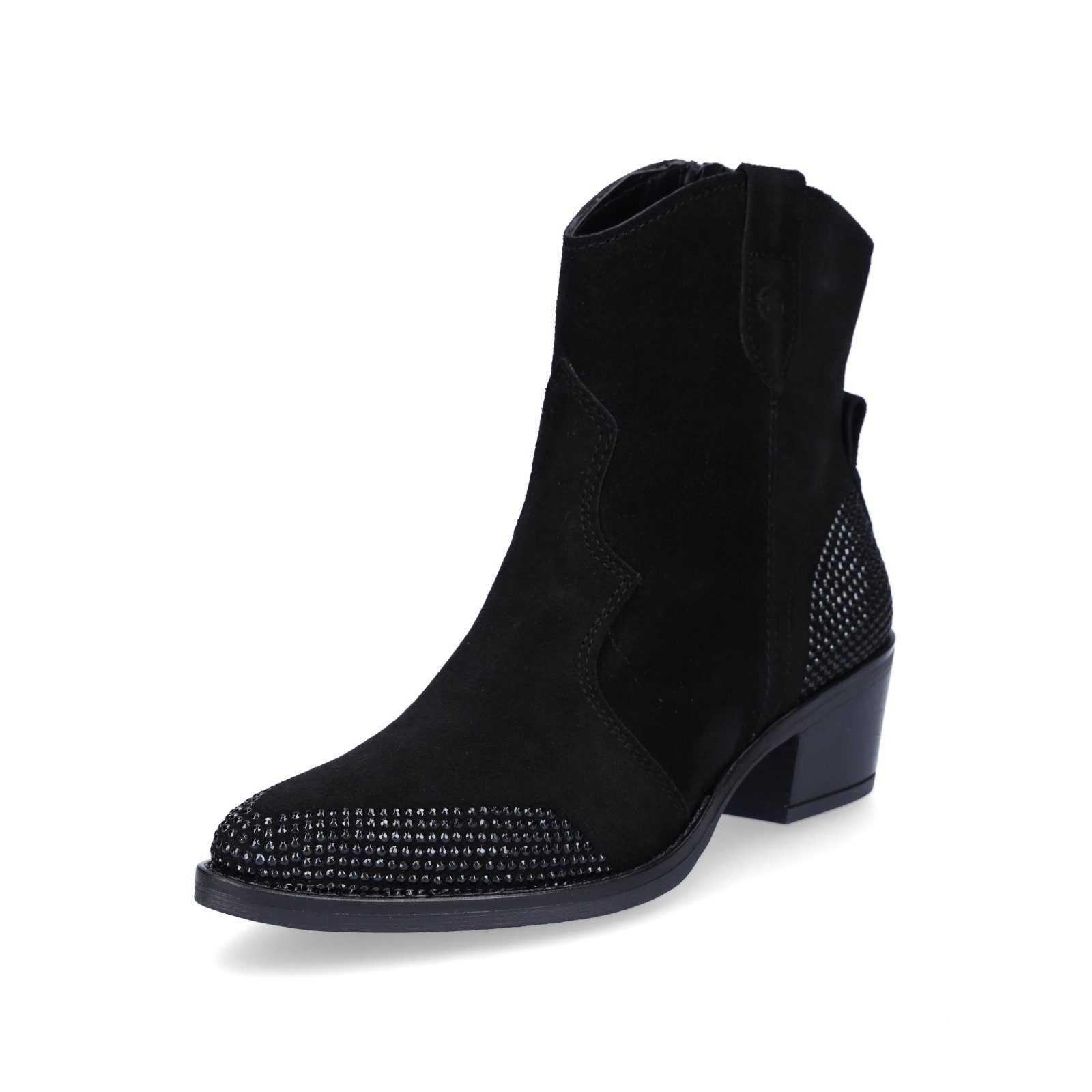 Tamaris Tamaris Damen Stiefelette schwarz Stiefelette, Cowboy-Style,  wertiges Leder, Comfort Lining und Touch-It Fußbett