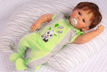 La Bortini Strampler Strampler und Hemdchen Set Anzug 2tlg 44 50 56 62 68 74 aus reiner Baumwolle, für Babys und Kleinkinder, Erstlingsset