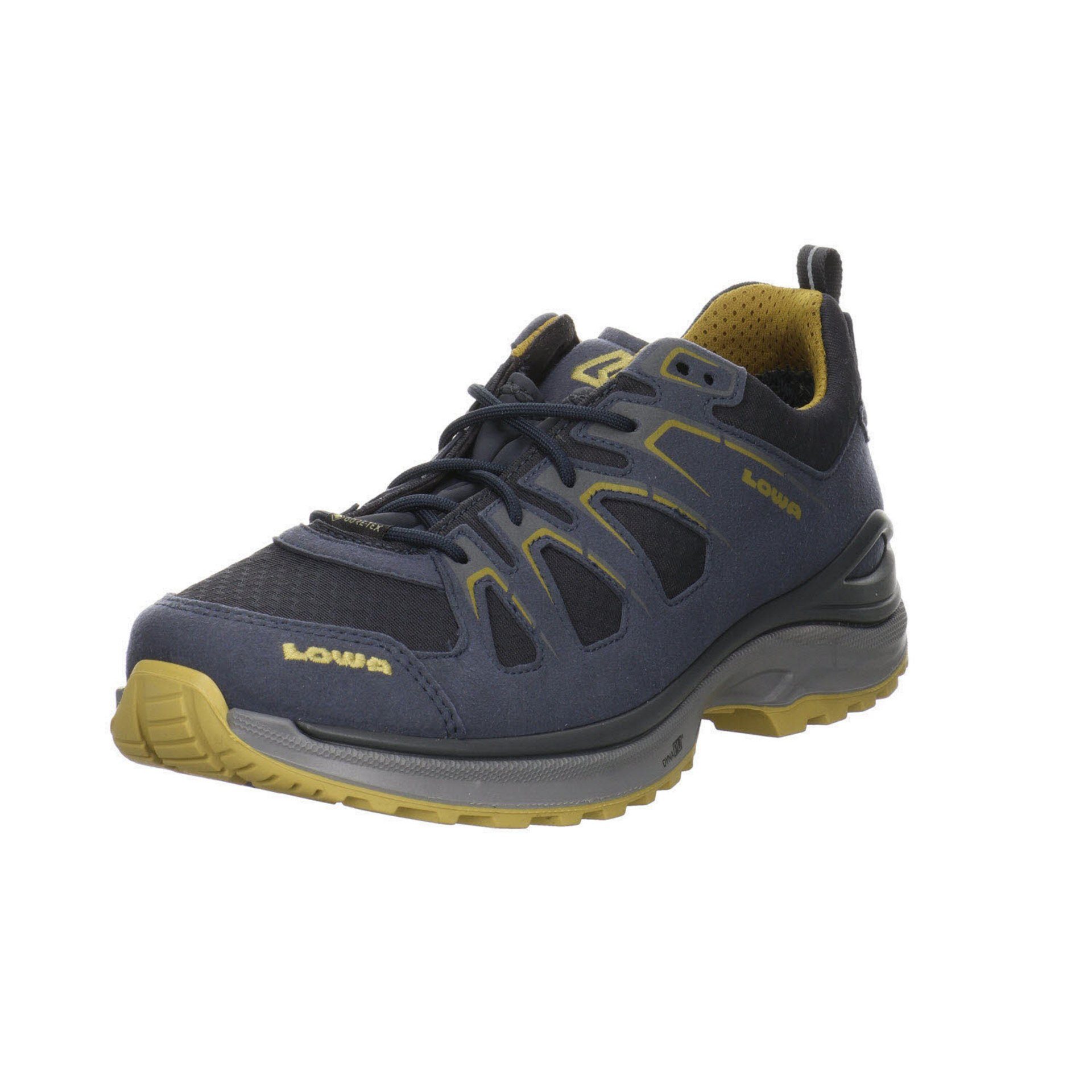 Leder-/Textilkombination STAHLBLAU/SENF Schuhe Herren Outdoor Lowa Outdoorschuh