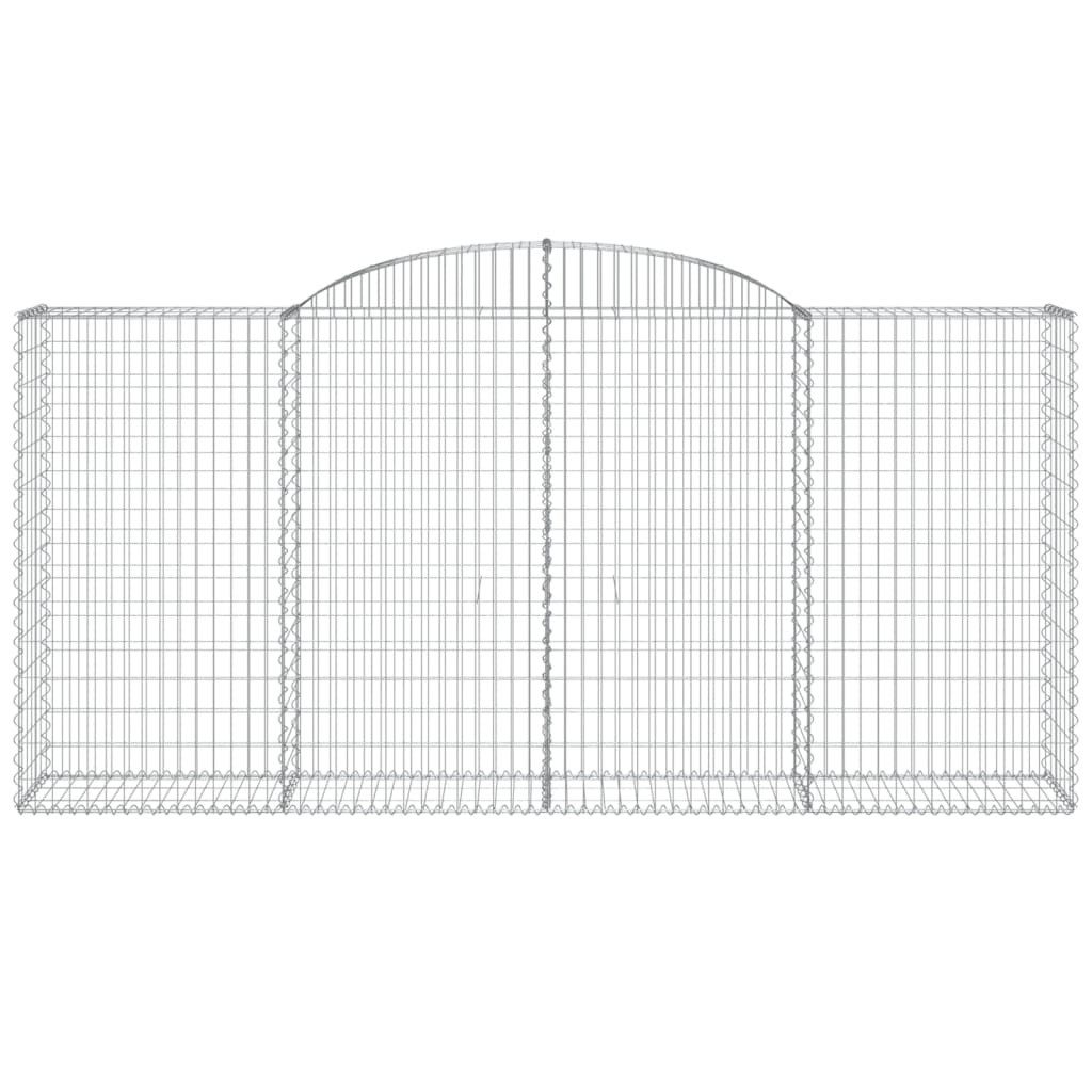 Thumbnail - vidaXL Blumentopf Gabione mit Hochbogen 300x50x140/160 cm Verzinktes Eisen (1 St)
