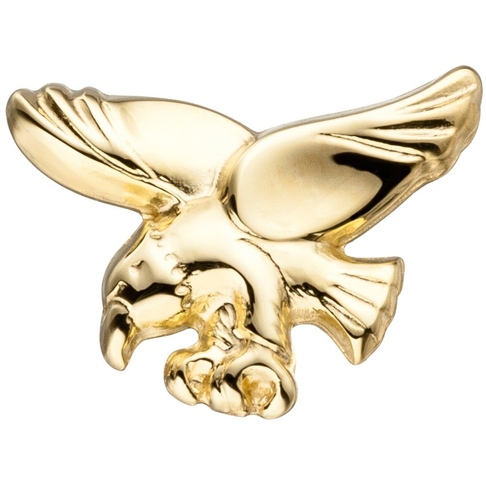 Schmuck Krone Paar Ohrstecker Adler Einzelohrstecker Einzelohrring Ohrschmuck aus 585 Gold Gelbgold, Gold 585