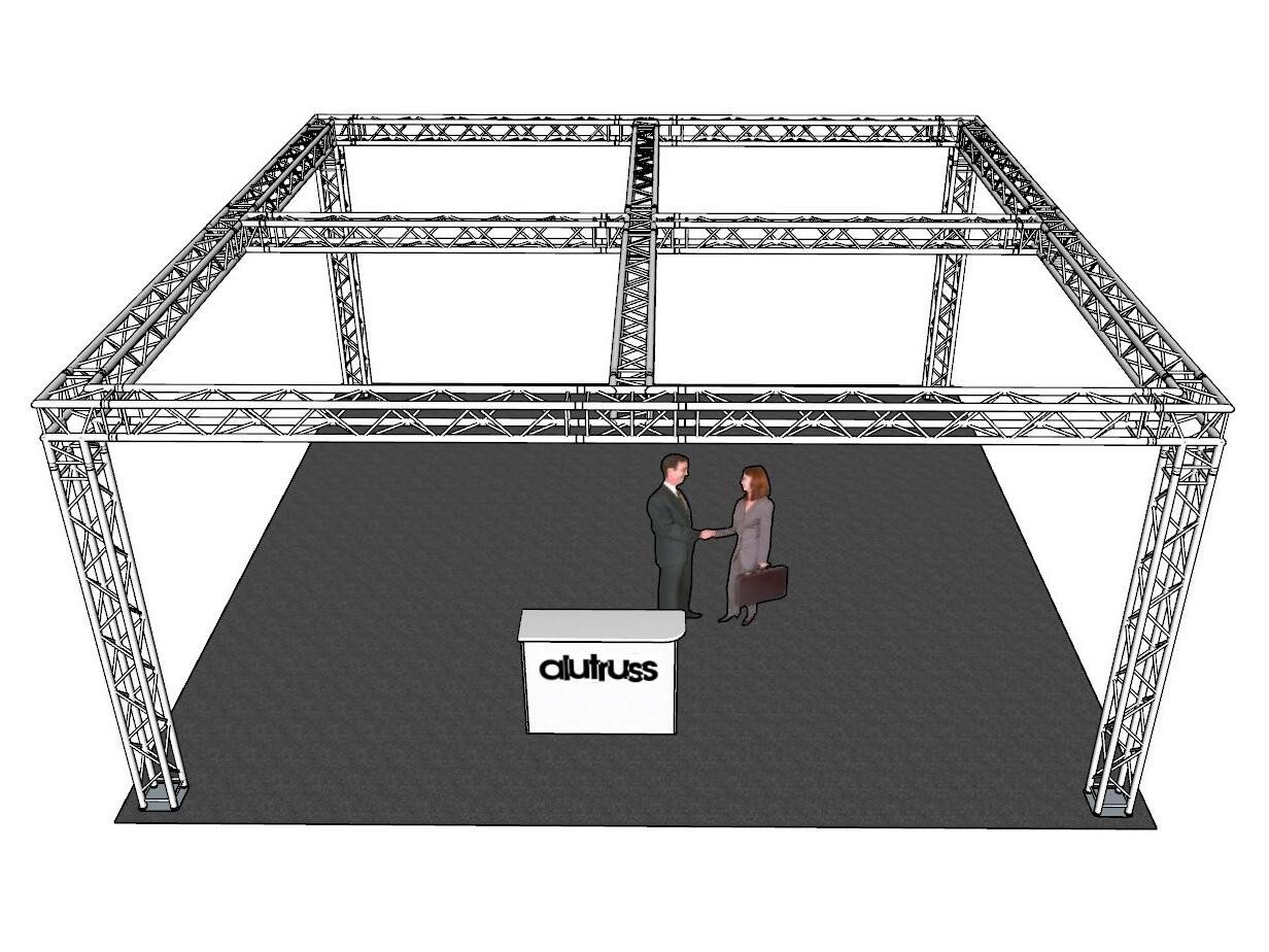 Thumbnail - Alutruss Rahmentraverse ALUTRUSS Traversenset QUADLOCK 6082 Quadrat 7,71x7,71x3,5m (BxTxH)