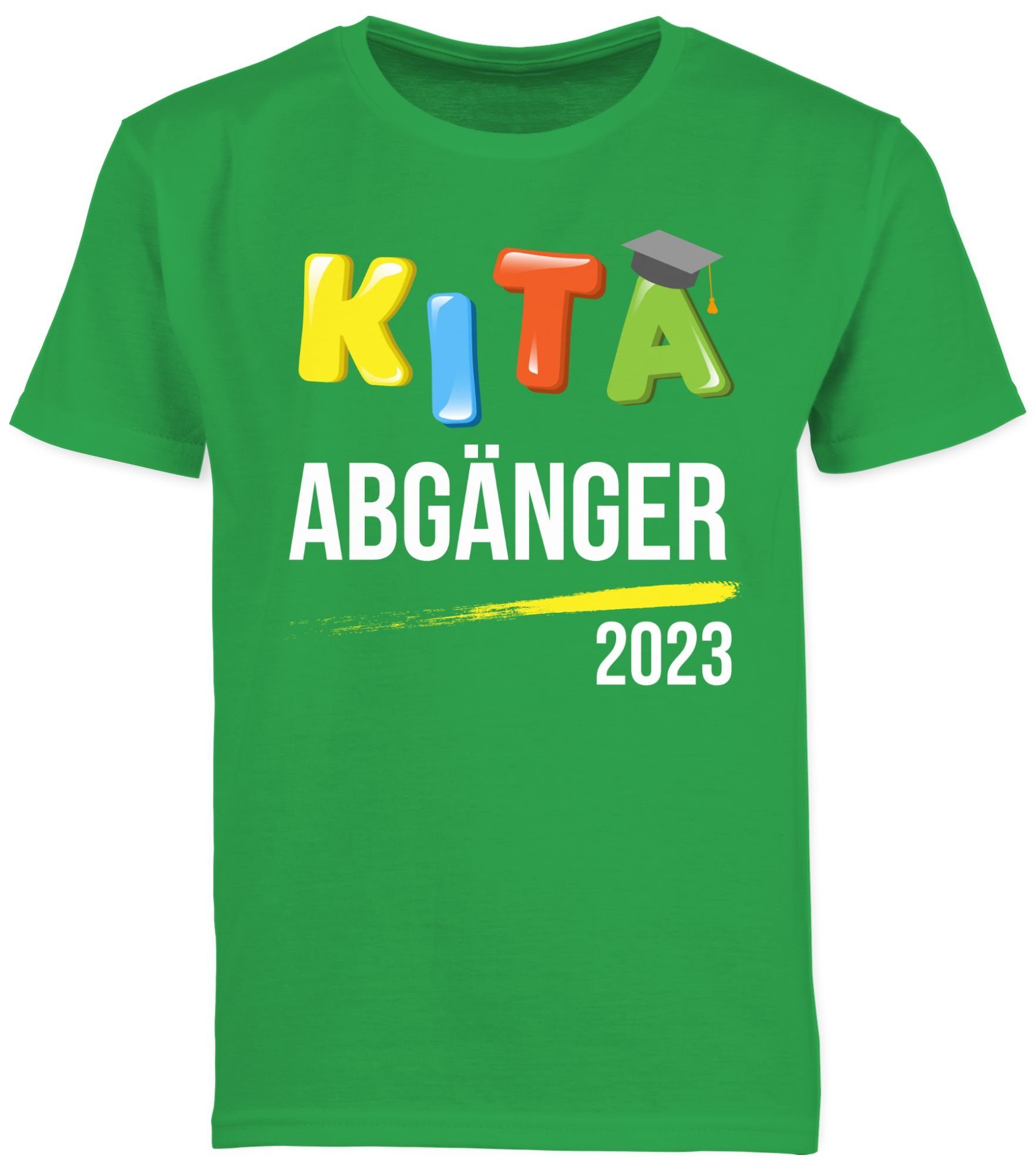 Schulanfang Shirtracer Kita T-Shirt Geschenke 2023 Grün Einschulung Junge Abgänger 2