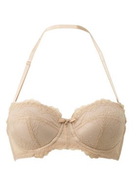 Gossard Multiway-BH Lace Trägerloser Push-Up BH Natur 80 I (Bandeau BH, 1-tlg., Spitze/Netz)