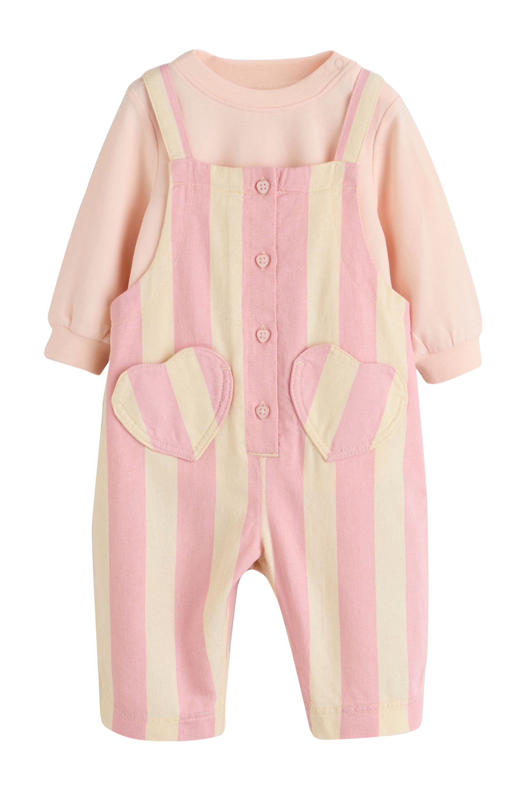 Next Latzhose Baby-Latzhose und Bodysuit im 2-teiligen Set (2-tlg)