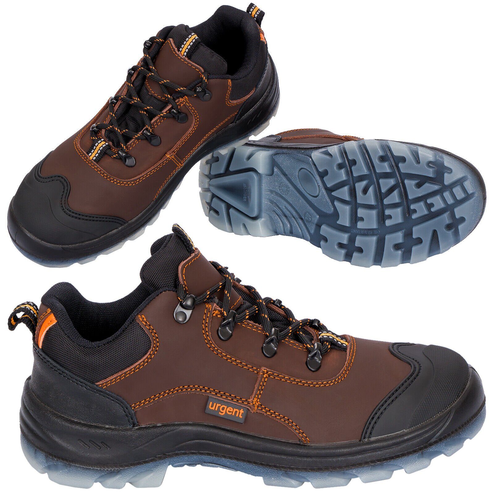 Urgent Arbeitsschuhe Sicherheitsschuhe Halb Schutzschuhe Stahlkappe Leder S3 Arbeitsschuh