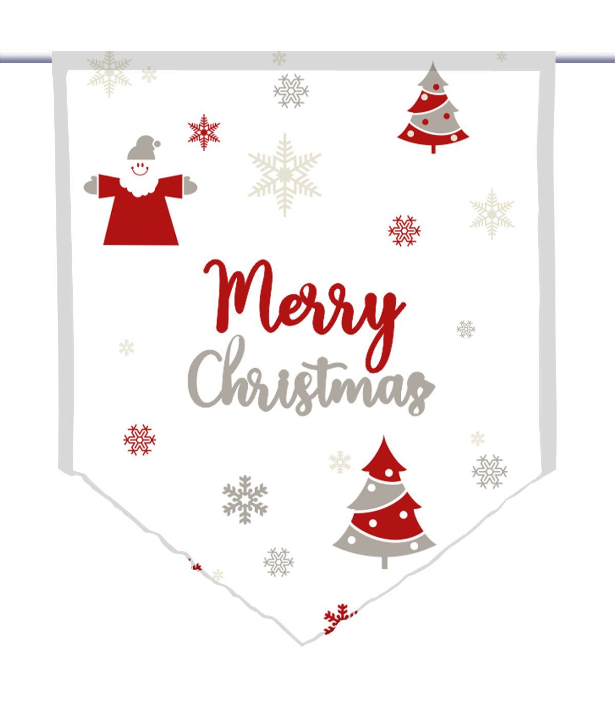 gardinen-for-life Scheibengardine Scheibenhänger spitz "Meine Weihnachten günstig online kaufen