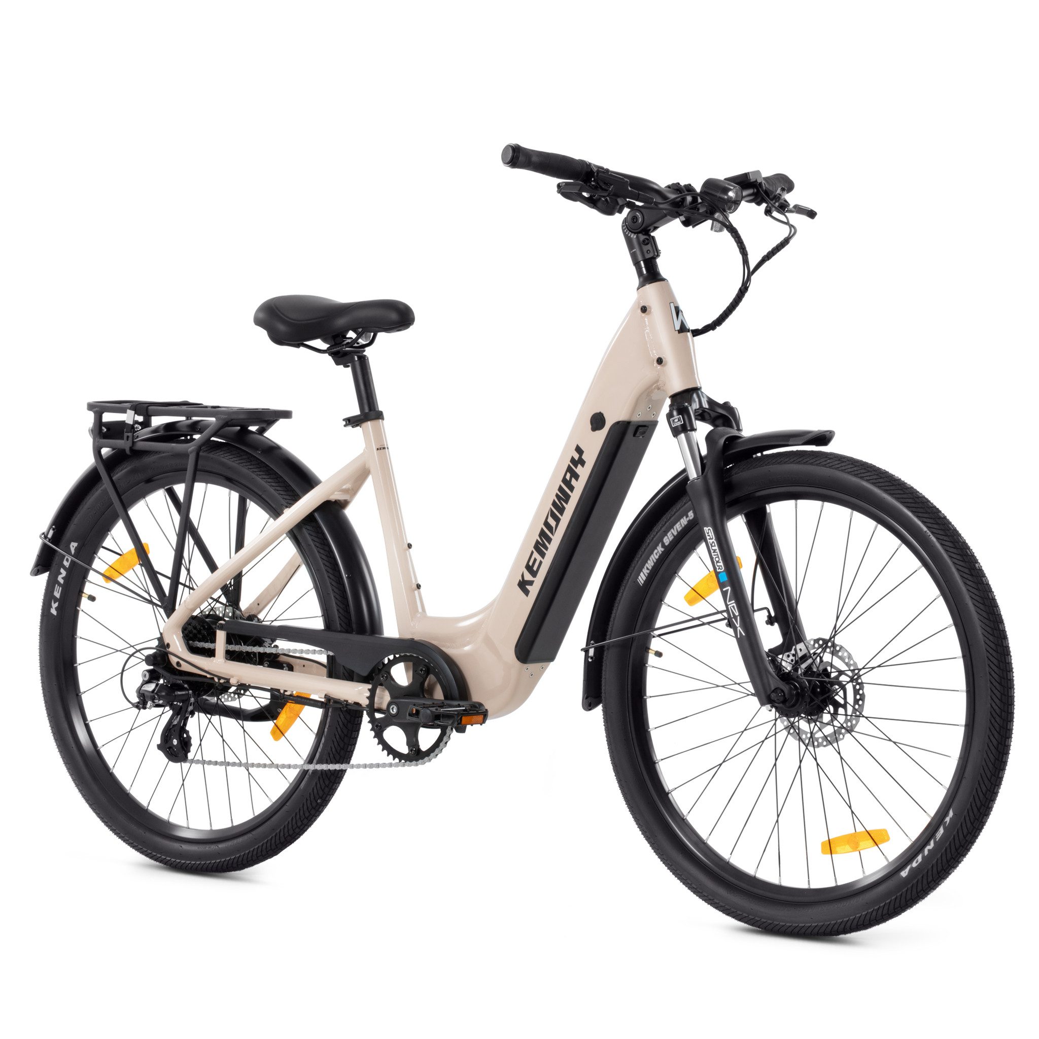 KEMOWAY E-Bike Cityrad E-Bike Cityrad 27,5 Zoll City E-Bike 250W Heckmotor 48V 720Wh Akku, 8 Gang, Heckmotor, 720 Wh