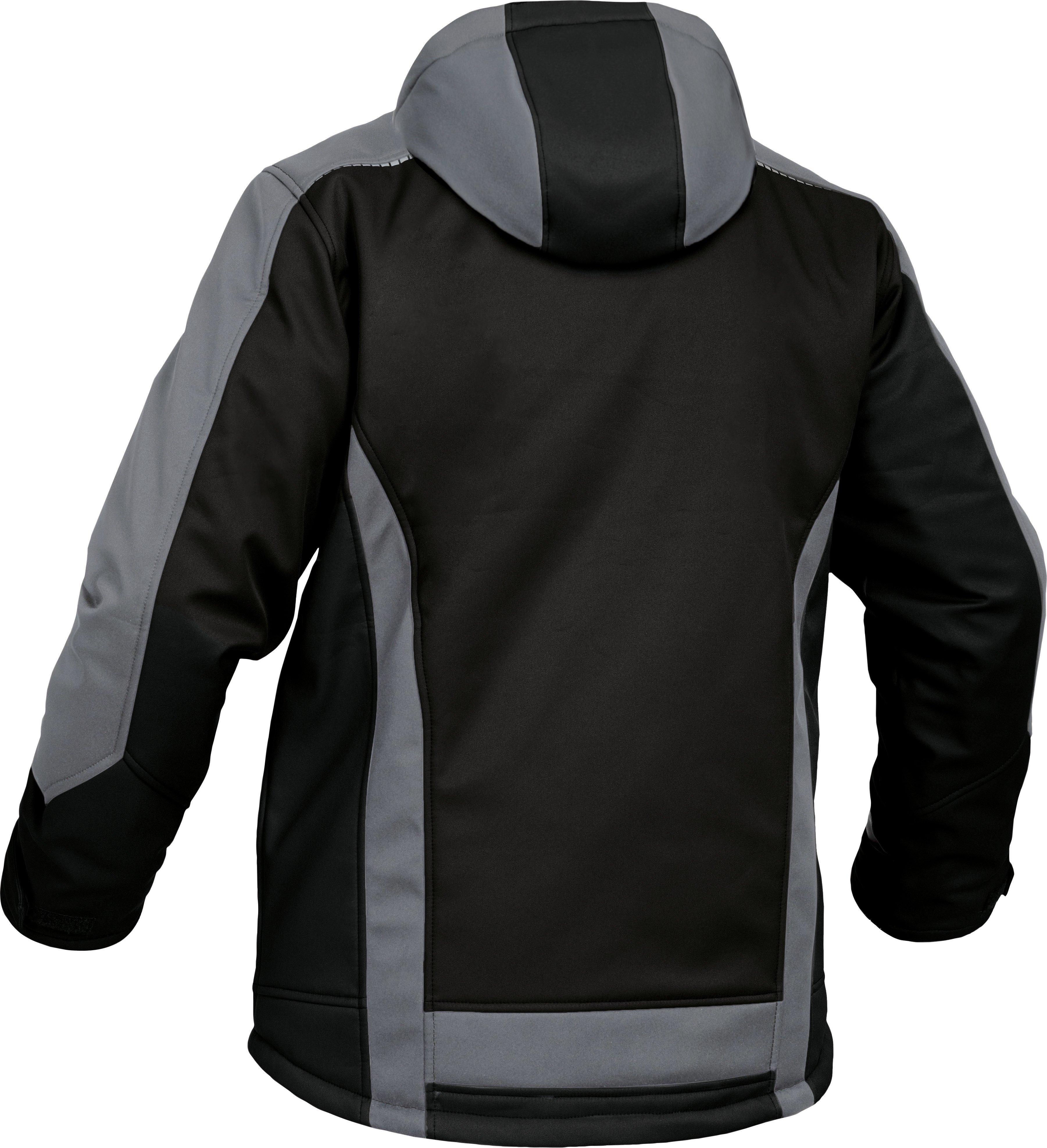 Leibwächter Winterjacke Flex-Line Herren Winter Softshelljacke mit Rückenisolierung (Winterjacke mit Reflektoren, Softshelljacke mit abnehmbarer Kapuze) atmungsaktiv 3000 g/m²/24 h, wasserdicht 8000 mm