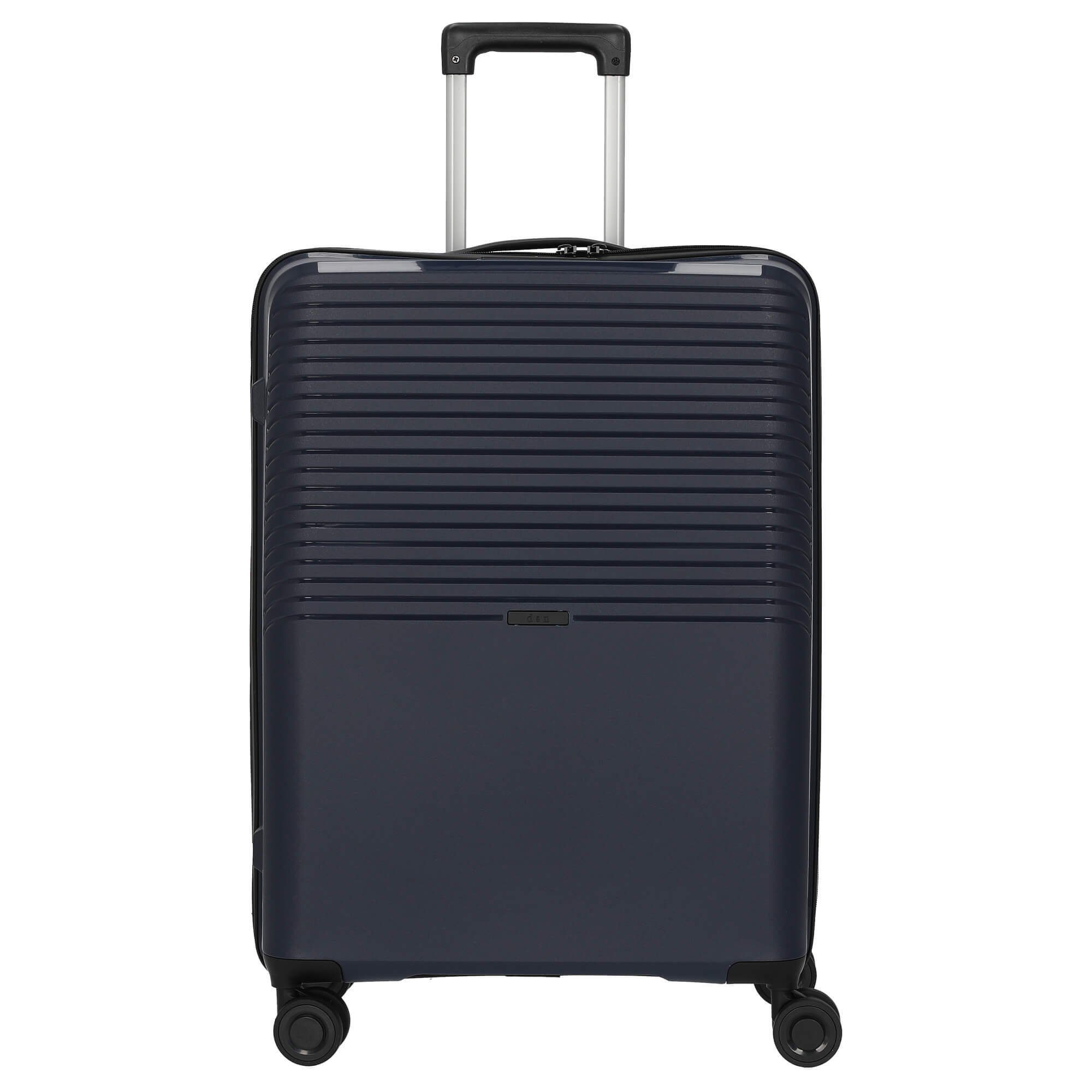 D&N Trolley Travel Line 4000 - 4-Rollen-Trolley M 66 cm, 4 Rollen navy