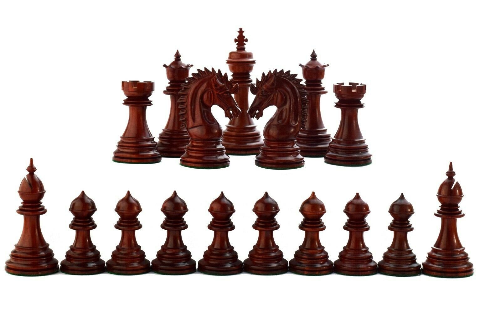 ROOGU Spiel ROOGU Kangi 4.3'' Schachfiguren Set PADAUK Afrikanisches Korallenholz
