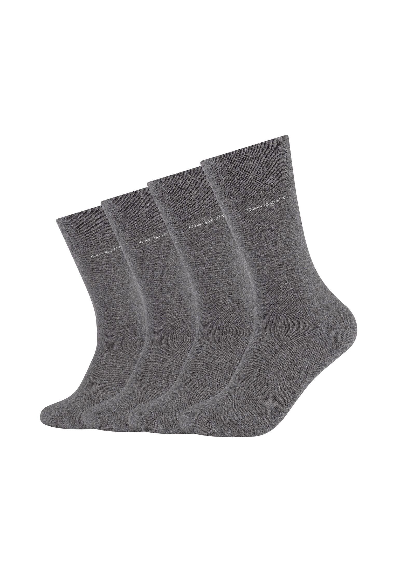 Camano Socken dark 4er Socken melange Pack grey