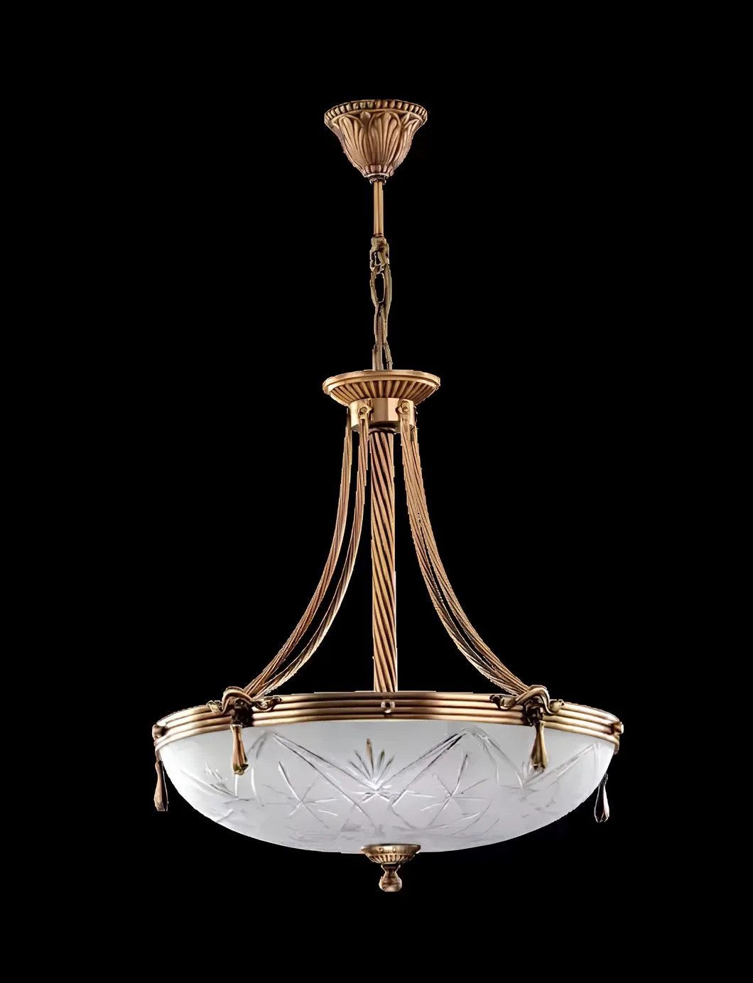 JVmoebel Kronleuchter Gold Kronleuchter Lüster Deckenleuchter Glas Grau, Leuchtmittel wechselbar, Made in Europa