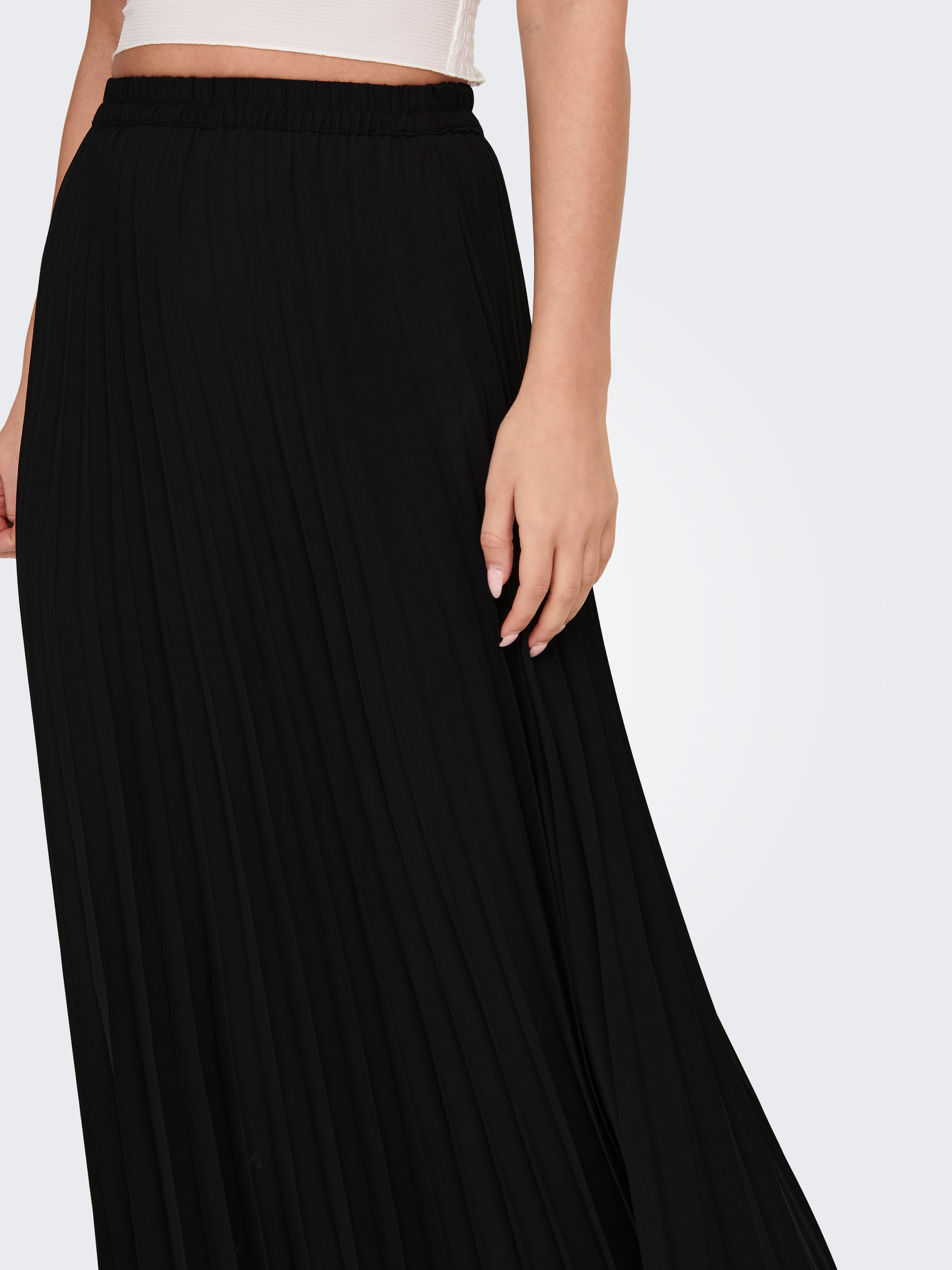 ONLY Plisseerock ONLALMA – Plisseerock in Maxi-Länge mit elastischem Bund r günstig online kaufen