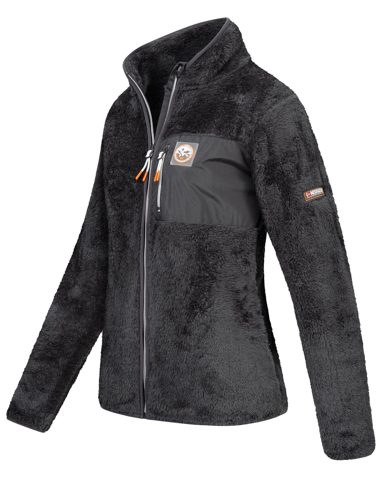 Geographical Norway Fleecejacke Damen Teddy Fleece Jacke Herbst Winter Jacke Sweater Übergangsjacke
