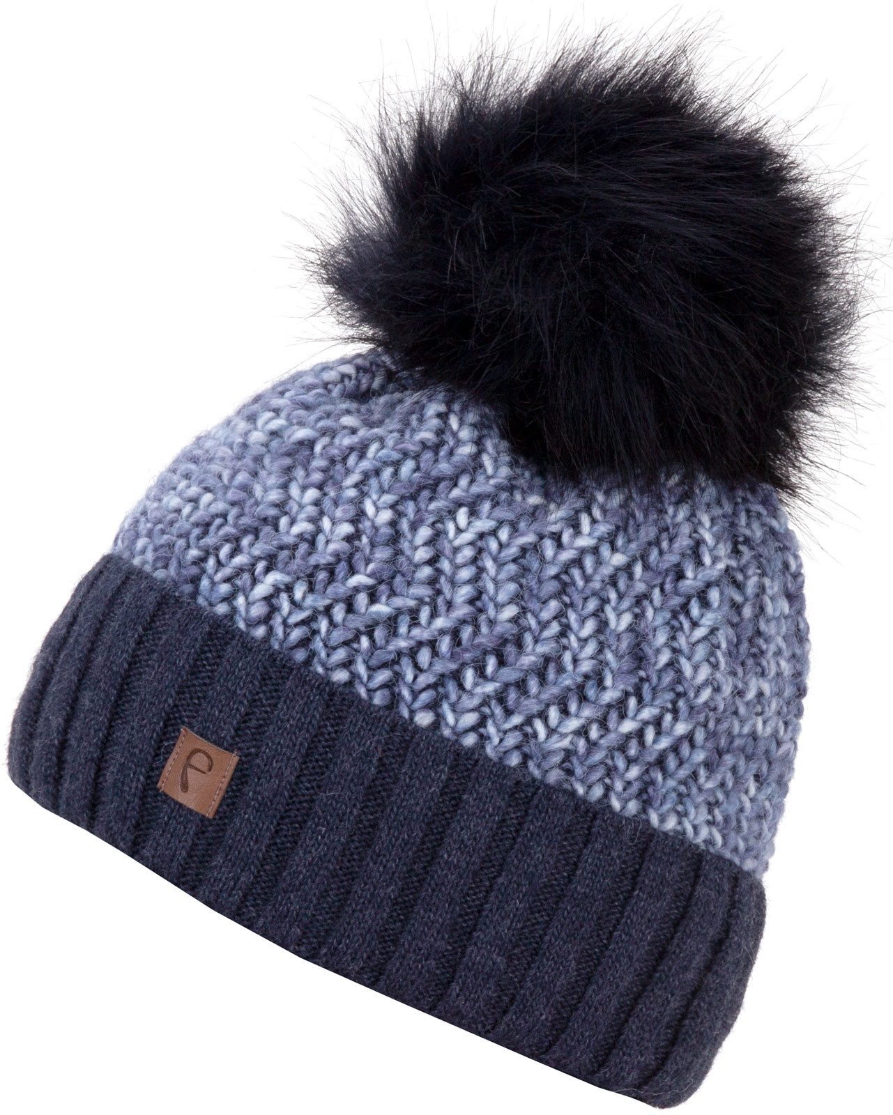 Faera Bommelmütze Wintermütze Damen Herren Mütze Beanie Haube gefüttert Bommelmütze