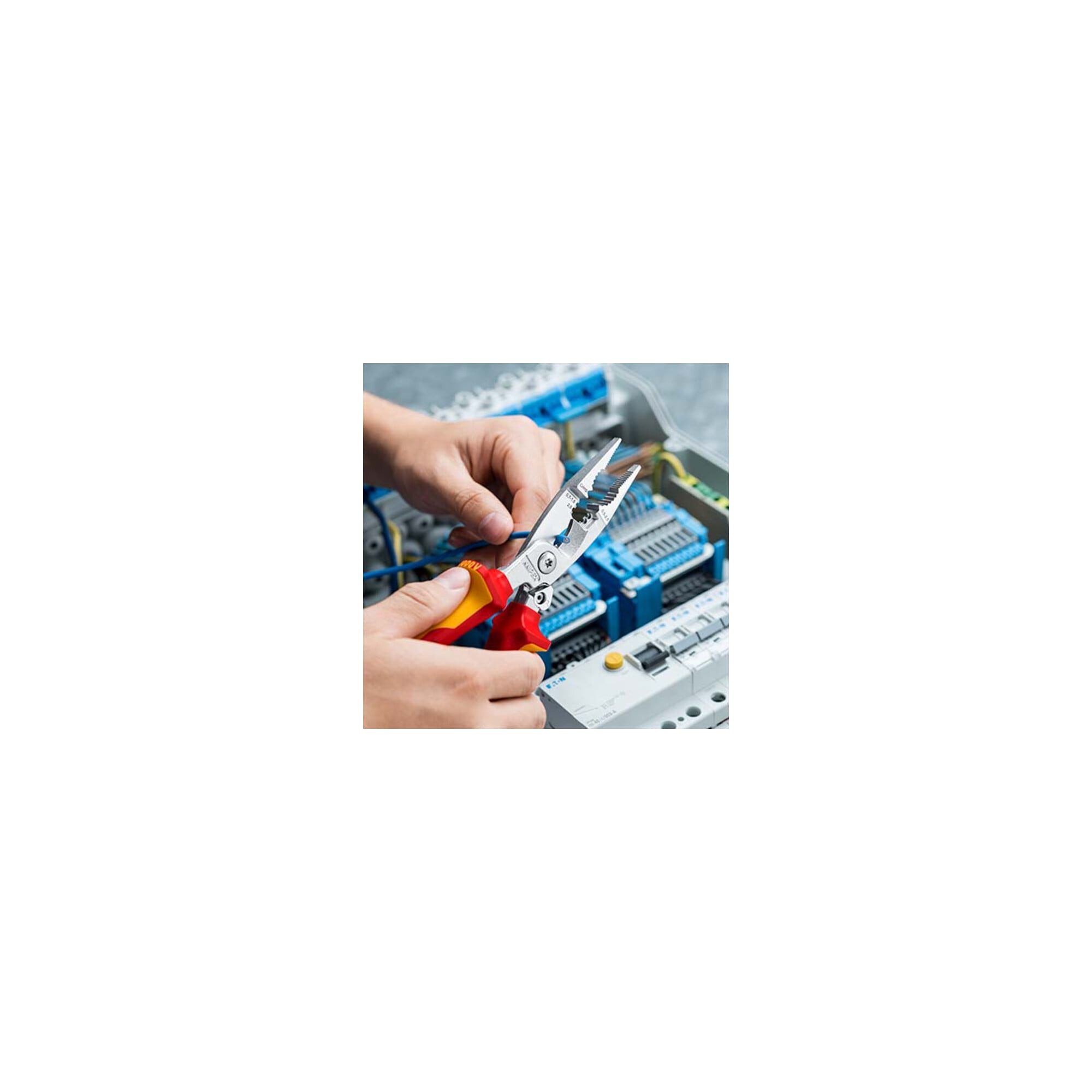 Knipex Elektro-Installationszange KNIPEX 13 96 200 Elektro-Installationszange isoliert mit Mehrkomponent