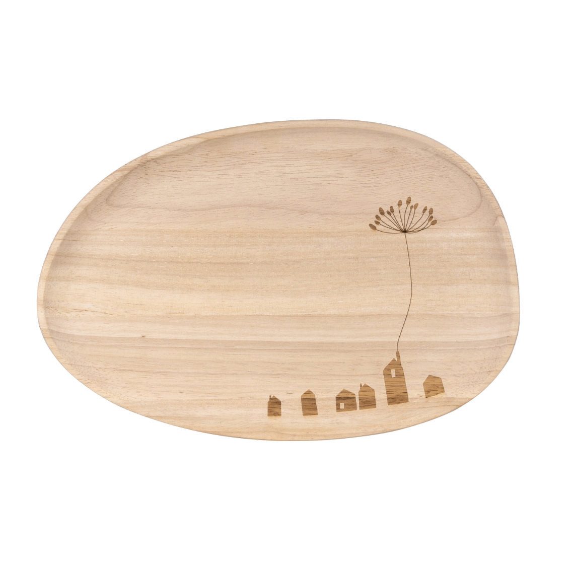 Räder Design Tablett Dekotablett aus Holz " Kleine Stadt " von räder design Natur