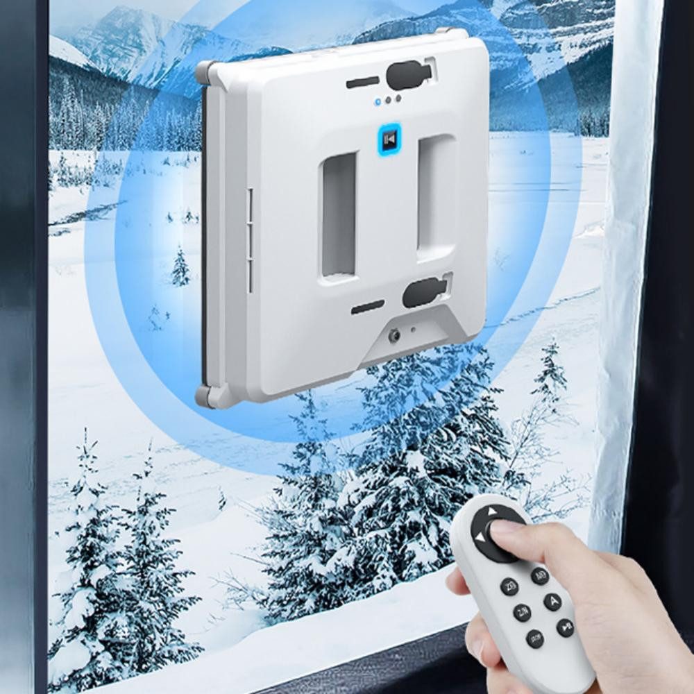 MOPUEA Fensterputzroboter Fensterputzroboter Mit Fernbedienung Und Dual Wasserspray, (Fensterreinigungsroboter Set, Roboter Mit Zubehör Für Glasreinigung) Dual Wasserspray 24V Sicherheit Automatikmodi Fernbedienung