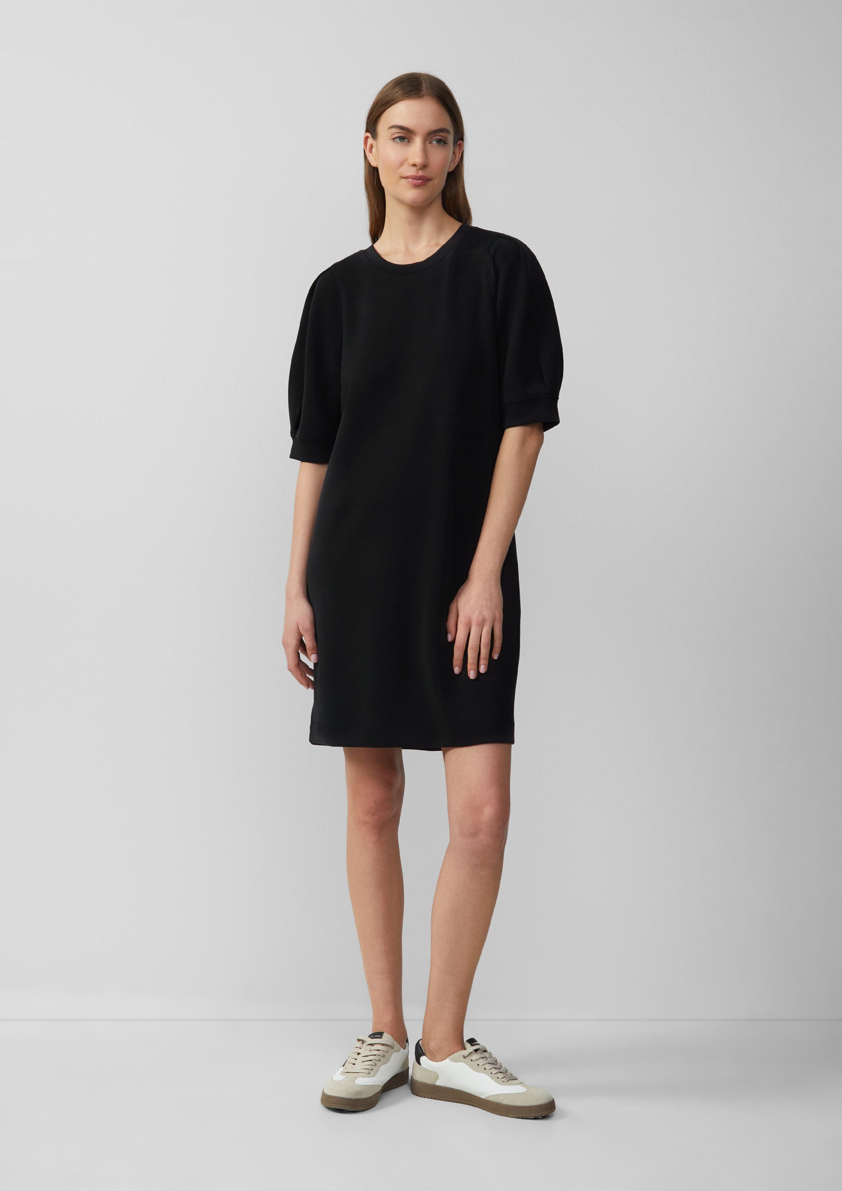 Minikleid Kurzes Scuba-Kleid mit Puffärmeln