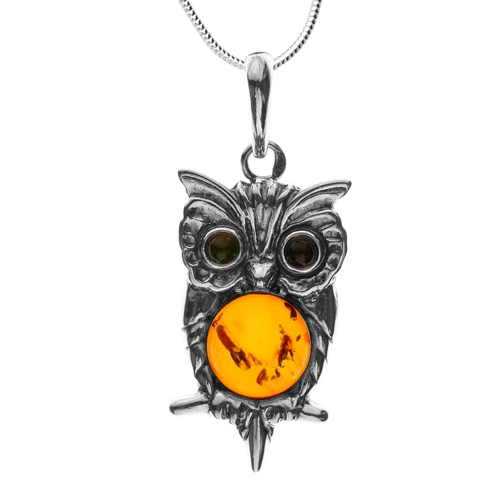 OSTSEE-SCHMUCK Kette mit Anhänger Ostsee-Schmuck Kette mit Anhänger Eule Ke günstig online kaufen