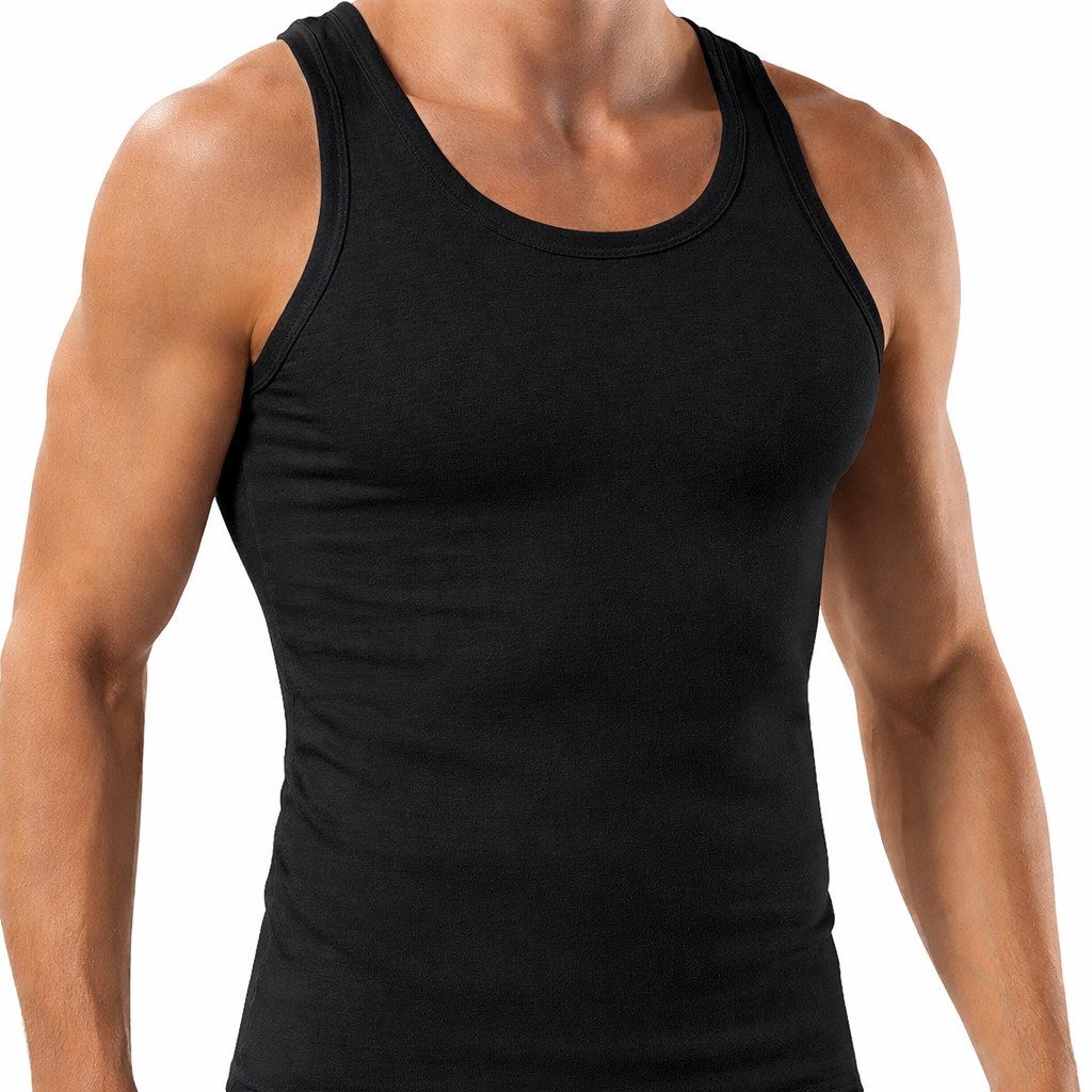 Unterhemd 4er Sparset Tank-Top für Herren, 100% Baumwolle