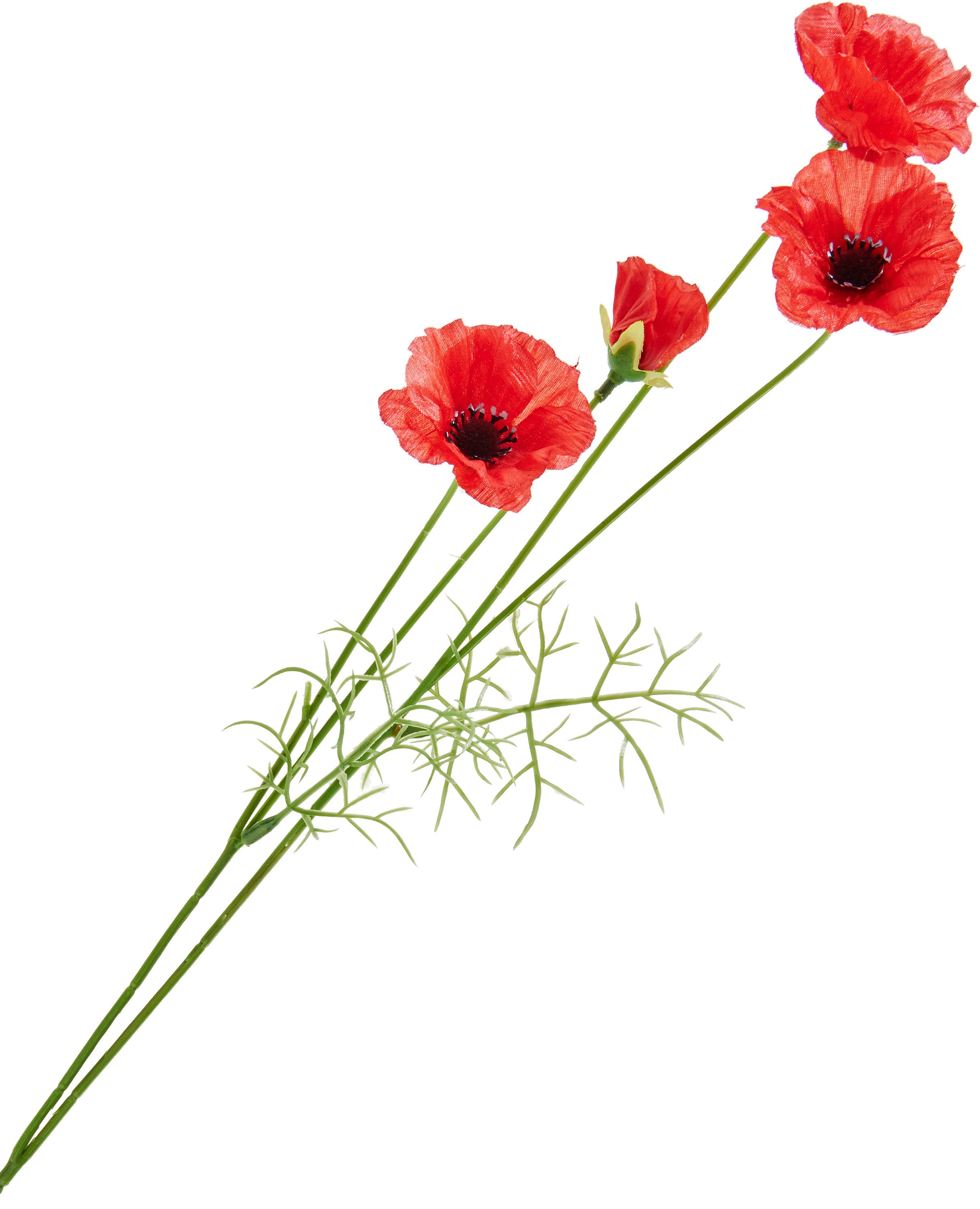 Kunstblume Mohn, DPI, 4 Blüten günstig online kaufen