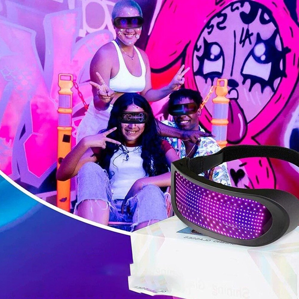 QUBEBU Sonnenbrille Einzigartige LED-Gläser, LED Brille günstig online kaufen