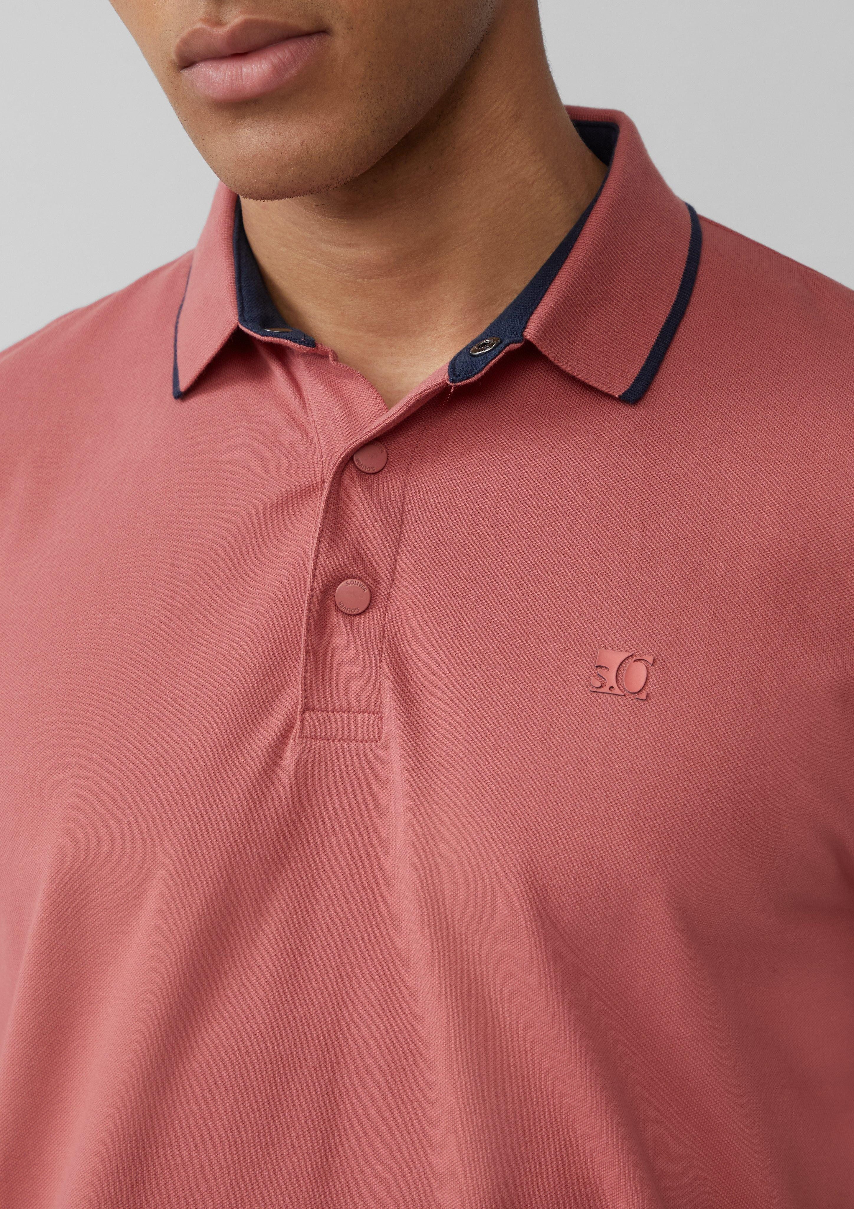 s.Oliver Kurzarmshirt Sportives Piqué-Poloshirt mit Kontrast-Details günstig online kaufen