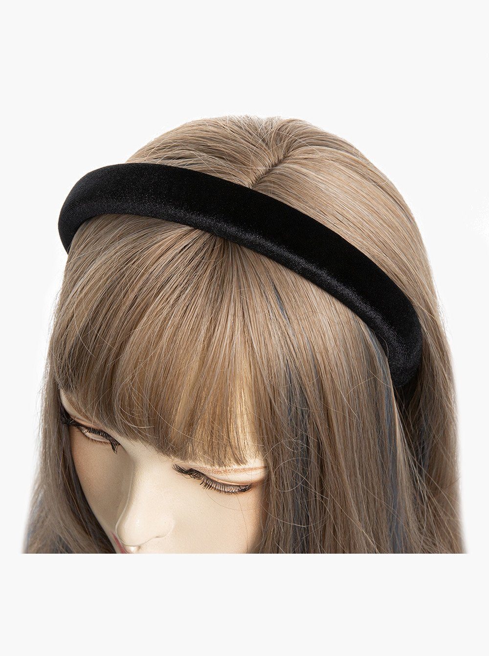 Vintage Haarreif Gepolsterter axy aus Schwarz Wunderschön Damen Haarreifen Haarschmuck Stirnband Haarreif Samt,