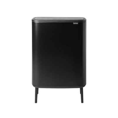 Brabantia Сміттєві урни Bo Touch Bin Hi 60l mit Kunststoffeinsatz Mattschwarz, 10 Jahre Herstellergarantie