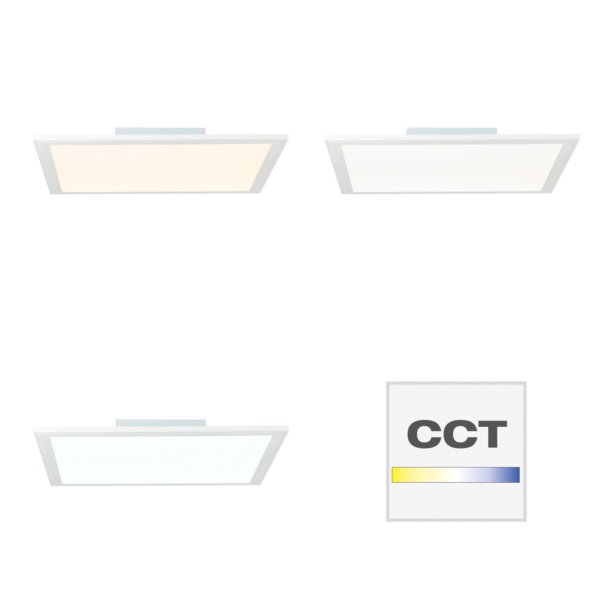 Fernbedienung, LED Lightbox Deckenleuchte, kaltweiß, warmweiß über integriert, - Farbwechsler, weiß CCT - LED inkl. Metall/Kunststoff, fest Fernbedienung, Deckenaufbau-Paneel,