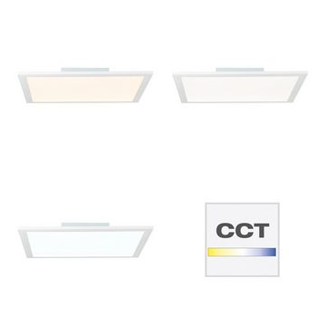 Lightbox Deckenleuchte, CCT - über Fernbedienung, LED fest integriert, warmweiß - kaltweiß, Farbwechsler, LED Deckenaufbau-Paneel, inkl. Fernbedienung, Metall/Kunststoff, weiß