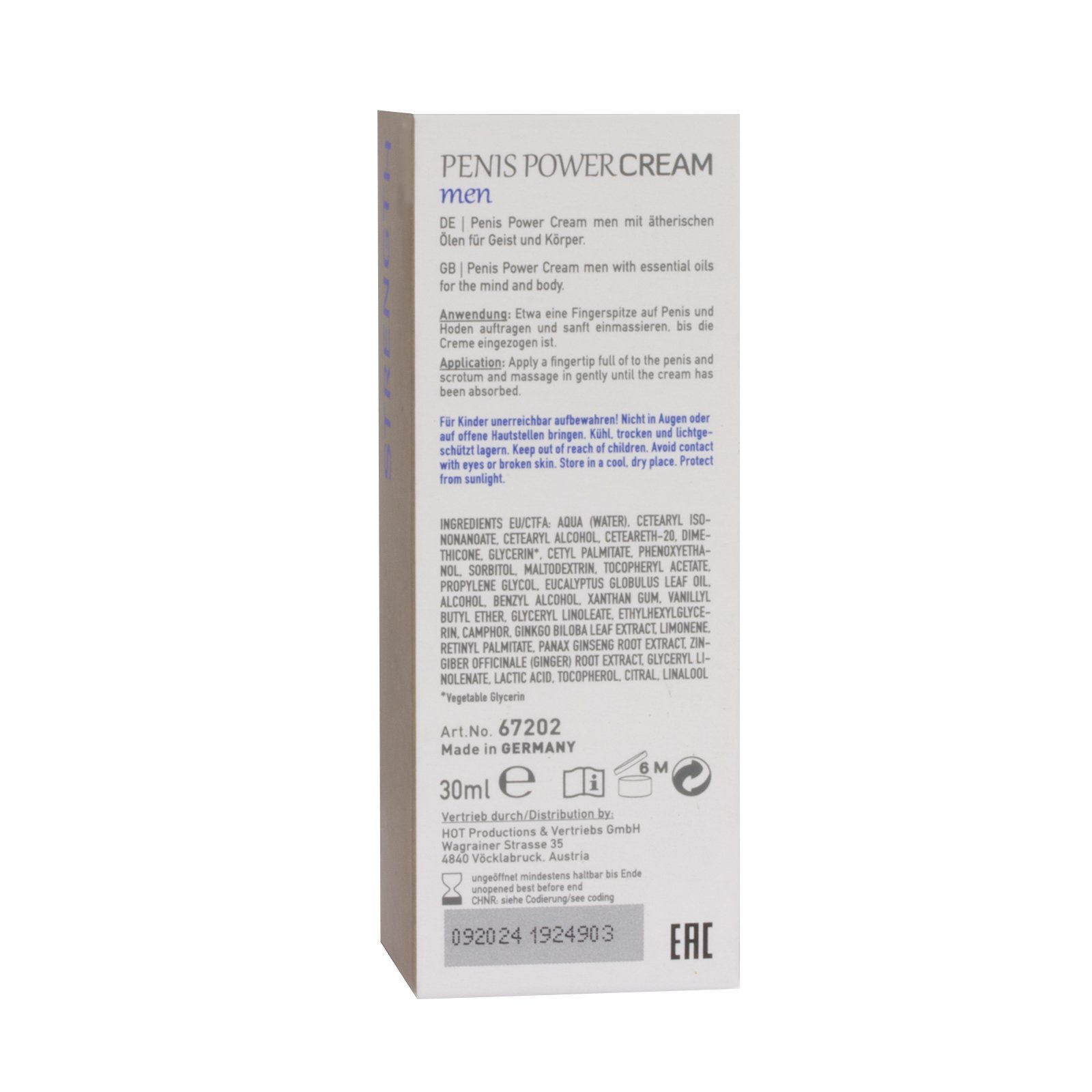 Shiatsu Intimcreme Shiatsu - Penis Power Creme, 1-tlg., Verzögerung