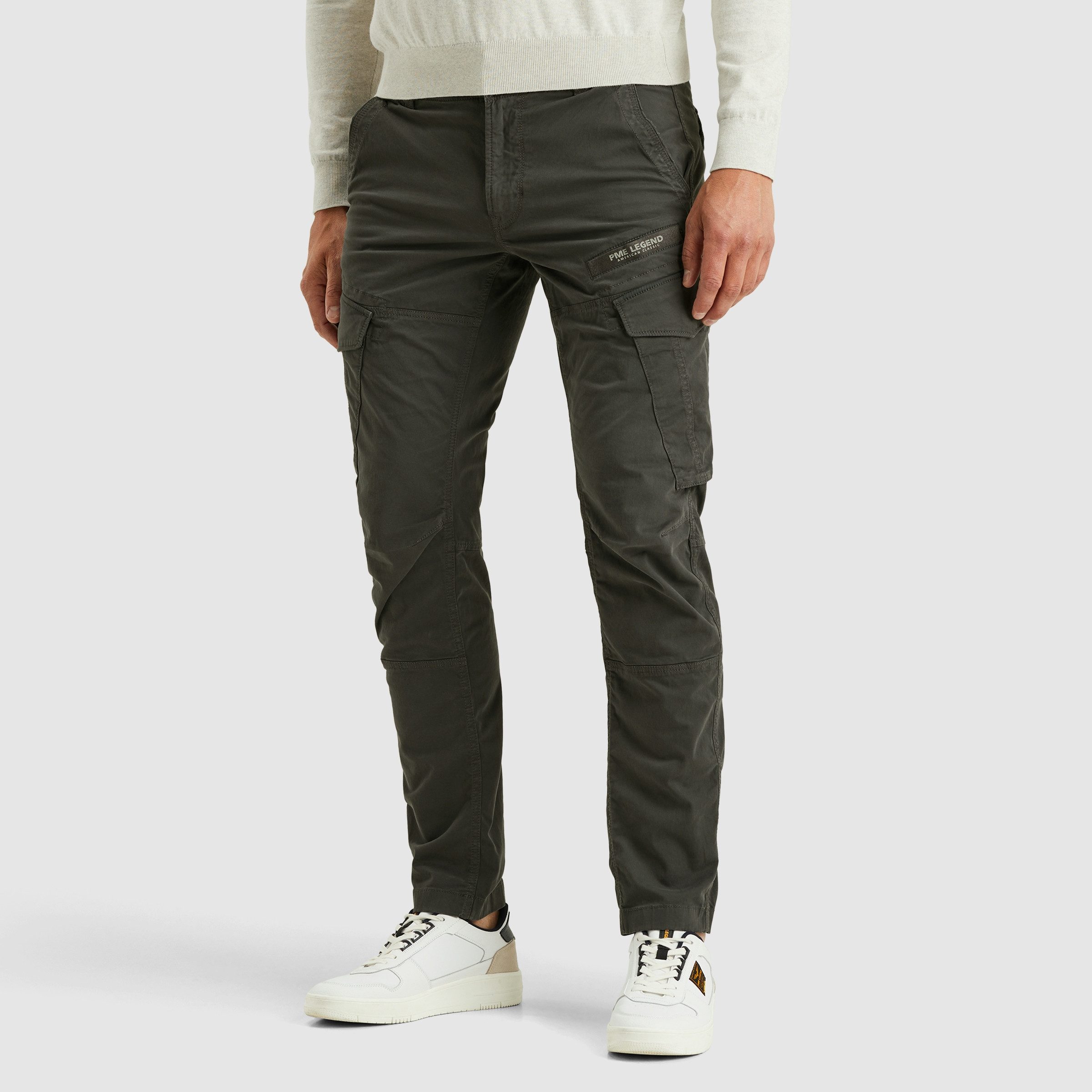 PME LEGEND Cargohose Nordrop Stretch Twill mit Logo Stickerei