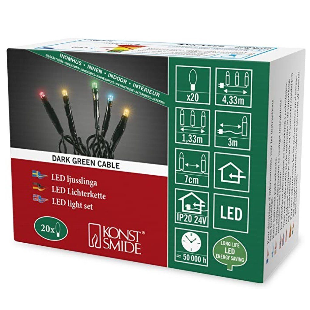 KONSTSMIDE LED-Lichterkette KONSTSMIDE 6351-520 Micro LED Lichterkette / für Innen (IP20) / 24V In