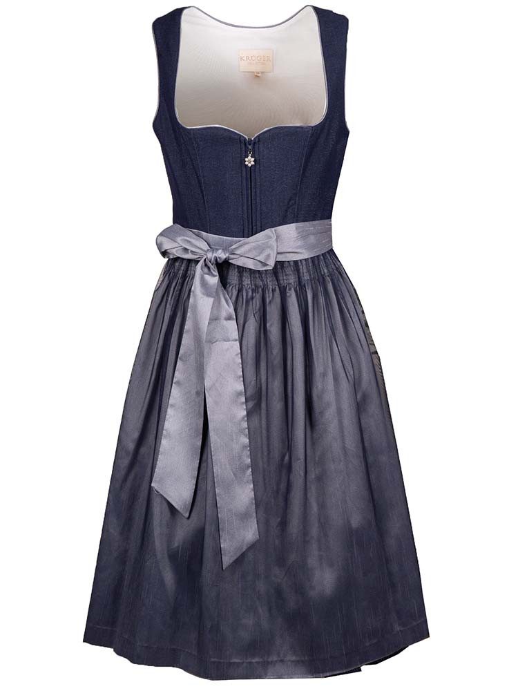 KRÜGER COLLECTION Dirndl Dirndl Tessi 70cm Länge blau