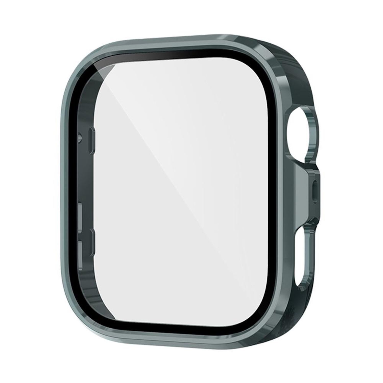 Wigento Smartwatch-Hülle Für Huawei Watch Fit 4 Pro Kunststoff PC Hülle + 9H Hart Glas Grün, Schutzhülle aus PC + Hart Glas für Rundumschutz