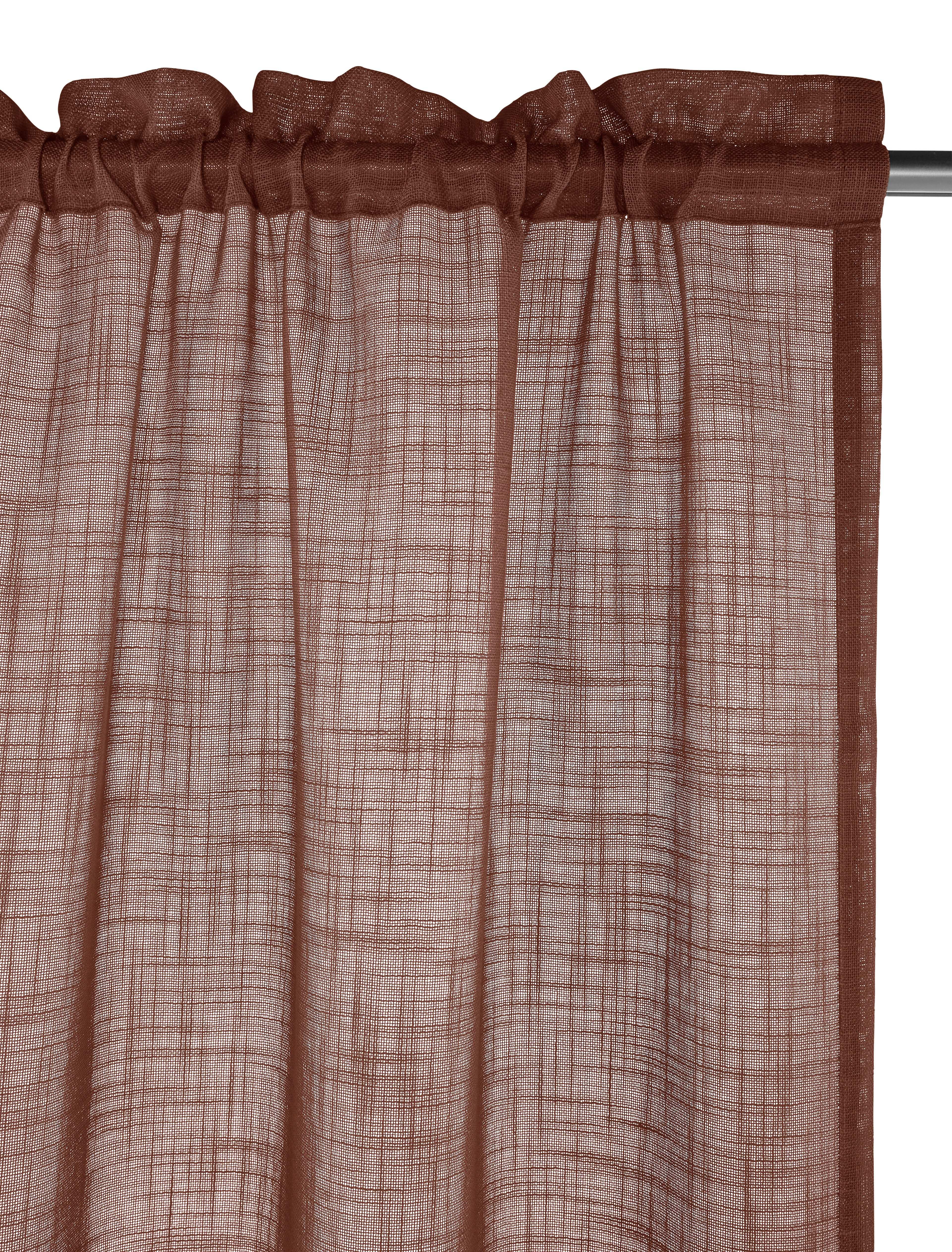 LeGer Home by Lena Gercke Gardine Marusha, Leinenoptik, halbtransparent, 1er & 2er Pack, Topseller! (2 St), Stangendurchzug, halbtransparent, Leinenoptik, grob  – Bild 4 von 5