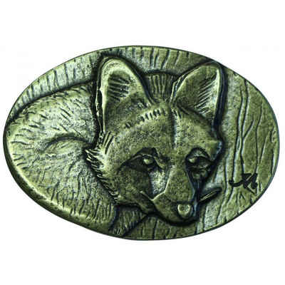 BELTINGER Gürtelschnalle Fuchs 4,0 cm - Buckle Gürtelschließe 40mm - für Jagd-Outfit - Gürtel b