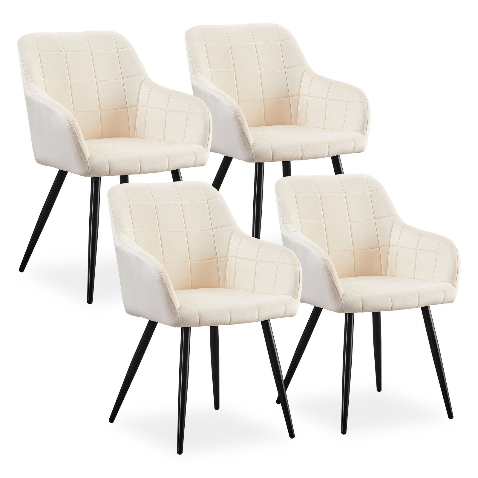 Ofcasa Esszimmerstuhl Polsterstühle (4er Set), Samt günstig online kaufen