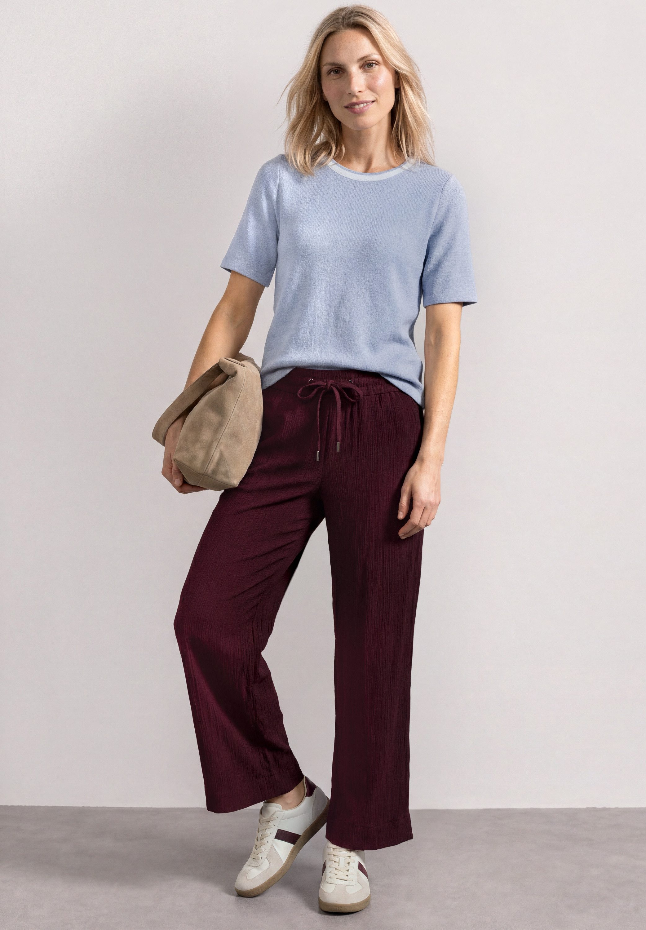STREET ONE Kurzarmshirt Kurzarm Sommershirt im Strick-Look mit Rundhals – Bild 4 von 5