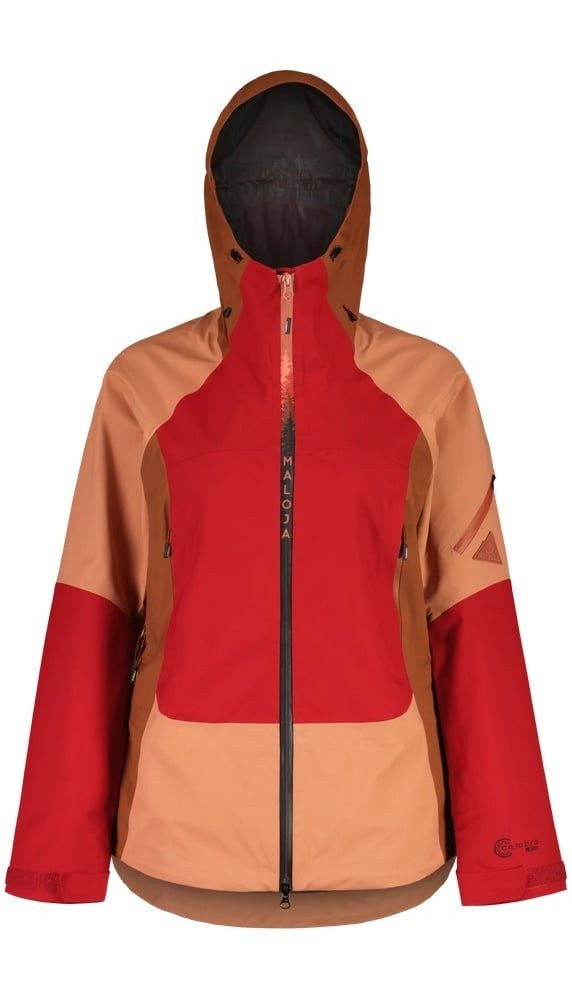Maloja Winterjacke Winter-Skijacke EiskogelM (wasserdicht, atmungsaktiv) rot/bunt Damen