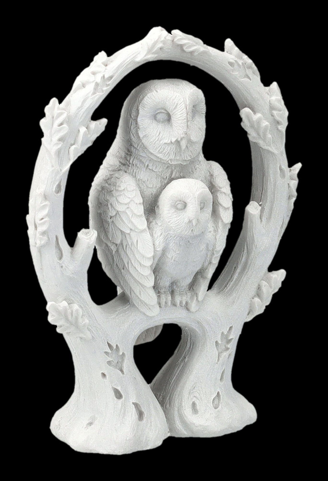 Figuren Shop GmbH Tierfigur Eulen Figur weiß - Embrace - Eulenfigur Dekofig günstig online kaufen