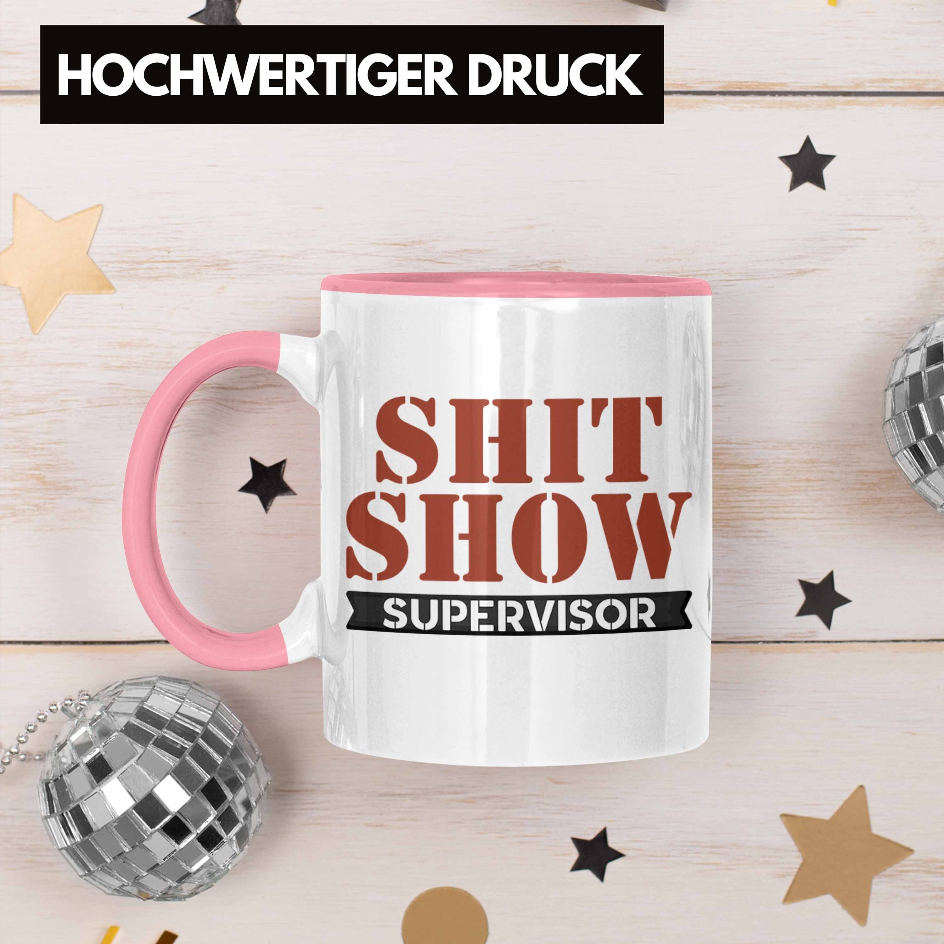 "Shitshow Chef Geschenk für Geschenkidee Tasse Lustige Supervisor" Tasse Trendation Che Rosa